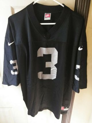 Vtg Jeff George Oakland Raiders Nfl Football Nike Jersey Size 44 Large