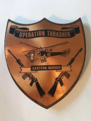 Vintage 1970s Rhodesian Army Operation Tangent Plaque Udi