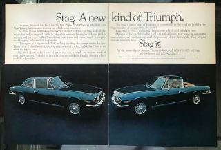 Triumph Stag Vintage 1971 Print Ad
