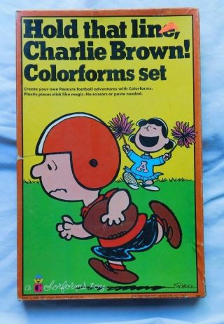 Hold That Line Peanuts Charlie Brown Colorforms Set 1952 Vintage Complete