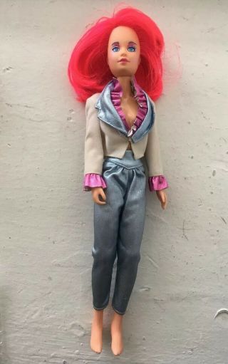 Vintage 80s Jem Doll Kimber Of The Holograms Hasbro With Pants Jacket Clothing