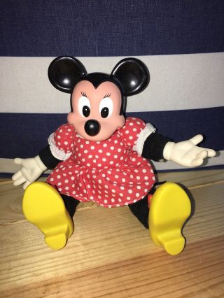 Disney Vintage Minnie Mouse 9 " Applause Plush Doll Rubber Face Variation Mickey