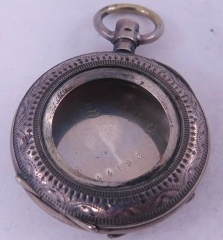 Vintage French Pocket Watch Case.  800 Coin Silver 19 - 84