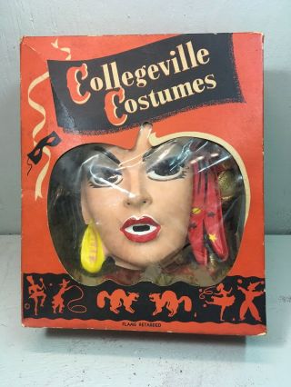 Vintage Collegeville Gypsy Halloween Costume With Box Child 