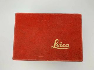 Leica M3 BOX ONLY VTG LEICA BOX ONLY RED FELT BOX 70s/80s Sumo Leica Meter 2