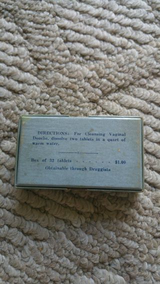 Vintage apothecary Medicone Douche tablets Full Box NY 5