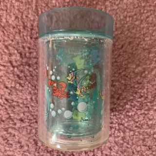 Vintage Disney’s The Little Mermaid Ariel Mermaid Glitter Cup RARE BLUE 2