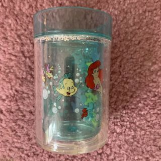 Vintage Disney’s The Little Mermaid Ariel Mermaid Glitter Cup RARE BLUE 4