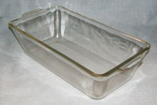 Vintage Pyrex Loaf/bread Pan 214 - Large 10 1/2 " X 5 1/2 " - Clear Glass Guc
