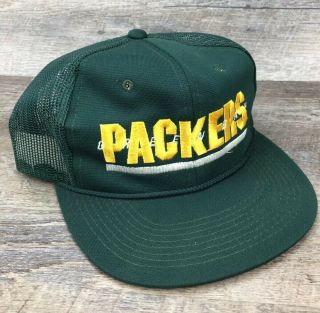 Vintage Green Bay Packers Hat Sports Specialties Snapback Cap Trucker Mesh Nfl E