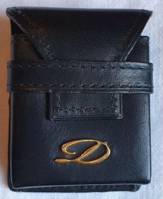 Vintage S.  T.  Dupont Paris Leather Small Ligne 1 Lighter Travel Case / Protector