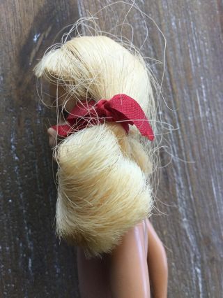 Vintage Skooter Doll - Golden Blonde,  Swimsuit - Yellow Dress - Pig Tails & Bows 7