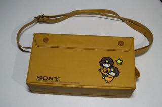 Vintage Retro Sony 12 Cassette Tape Storage Holder Bag