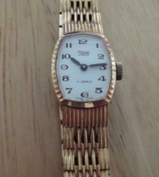 Vintage Rone Incabloc Ladies Mechanical Wrist Watch,  Old Stock Z19