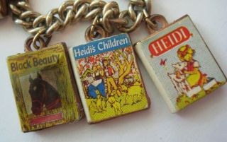 50 ' s VTG CHILDREN ' S BOOKS Charm Bracelet Peter Pan Heidi Wizard of Oz Bambi 4