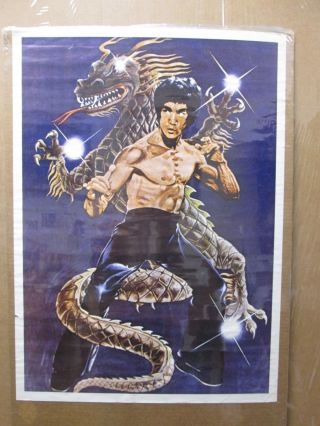 Bruce Lee Vintage Poster Karate Martial Arts 1970 