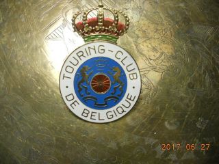 Vintage Touring Club De Belgique Car Badge