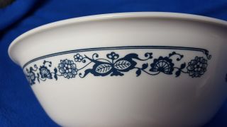 Vintage Corning Old Town Blue Onion Large Vegetable Serving Bowl 10 1/4 " X 3 "