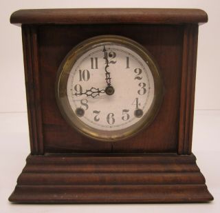 Vtg Antique En Welch Sessions 8 Day Half Hour Strike Cathedral Gong Mantle Clock