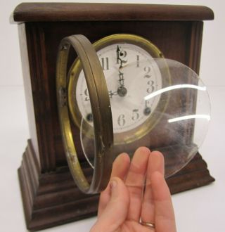 Vtg Antique EN Welch Sessions 8 Day Half Hour Strike Cathedral Gong Mantle Clock 2