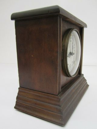 Vtg Antique EN Welch Sessions 8 Day Half Hour Strike Cathedral Gong Mantle Clock 7