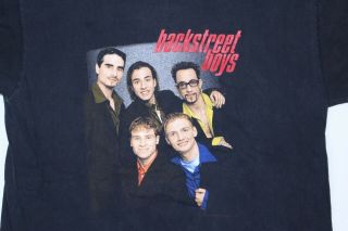 1998 90s Boy Band Backstreet Boys Vtg Black Concert Tour Shirt Youth Xl 18 - 20