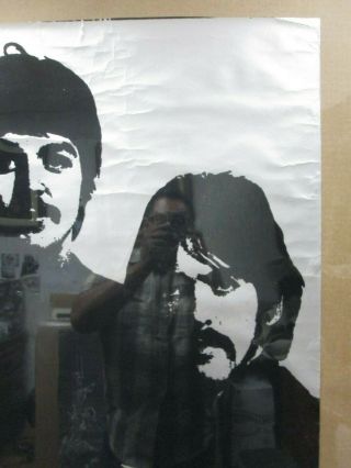 Vintage Velvet Black light Poster flocked the Beatles Inv G4604 2
