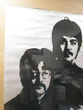 Vintage Velvet Black light Poster flocked the Beatles Inv G4604 3