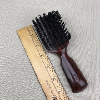 Fuller Brush Vintage Bakelite Flat Paddle Hairbrush Faux Wood Grain 3