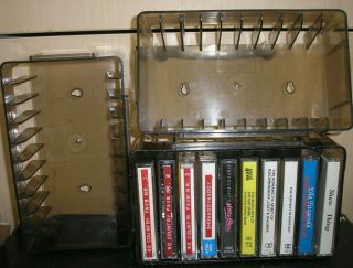 Stacotape Vintage Plastik 10 Audio Cassettes Holders By Cambra Cases Ltd London