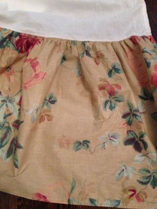 Vintage Ralph Lauren Elsa Grasslands King Size Bedskirt Pink Floral