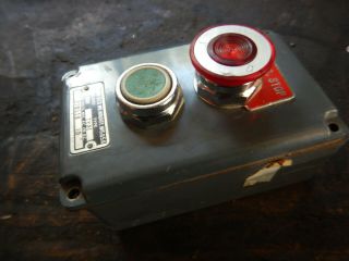 Vintage Square D Magnetic Switch Actuator Start Stop