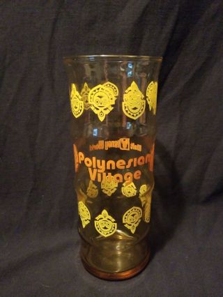 Vintage Disney Polynesian Village Bamboo Glass Souvenir Vase Walt Disney World