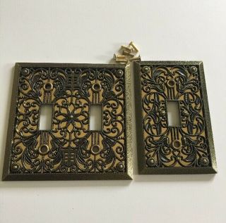 Vintage Metal Light Switch Plate Covers Metal 1 Double 1 Single