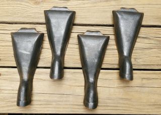 Vintage Antique Cast Iron Wood Stove Legs Set Of 4 10 " Long