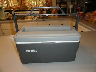 Vintage Thermos Lunch Box Lunchbox Cooler Gray No Thermos Bottle