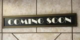 Vintage Movie Theater Matching Coming Soon Sign