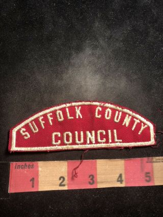 Vtg Suffolk County Council Boy Scouts Patch 93xa
