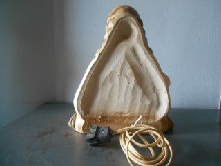 Vintage 1957 Chalkware Sacred Heart of Jesus Sculpture/Bust/TV Lamp/Night Light 5