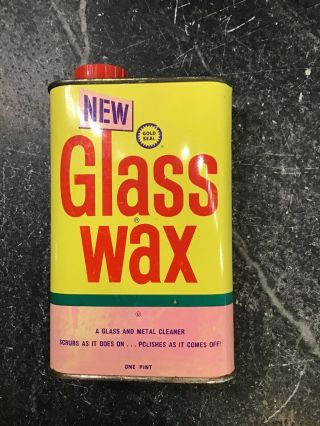 Vintage Glass Wax Can Gold Seal Formula Full One Pint Can From 1966