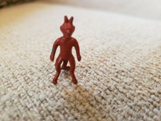 Vintage Miniature Metal Stand Up Devil Cracker Jack Toy Prize 1920 