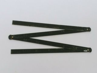 Vintage L.  S Starrett Co No 450 6” - 24 " Temper Steel Ruler Thin Small Ruler Folds