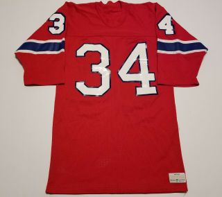Vintage 1980s England Patriots 34 Medalist Sand - Knit Usa Mens Medium Jersey