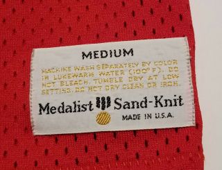 Vintage 1980s England Patriots 34 Medalist Sand - Knit USA Mens Medium Jersey 6
