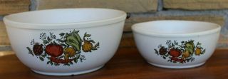 Vintage Mccoy Pottery Nesting Mixing Bowls Spice Delight Set Of 2
