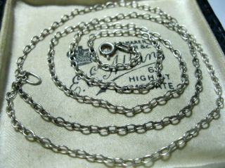 Vintage Jewellery Sterling Silver 23.  5 " (60 Cm) Long Chain Necklace 3.  80g