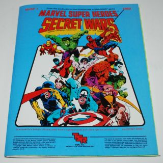 Marvel Heroes Secret Wars Vintage Rpg Adventure Tsr 6860 Mhsp 1 Complete