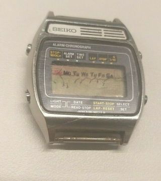 Vintage Seiko A158 - 5050 Digital Lcd Alarm Chronograph Watch Japan 1979