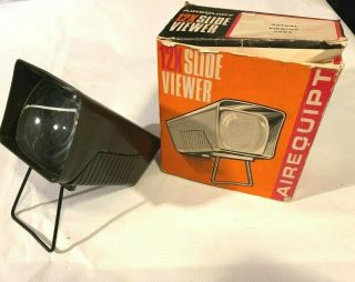 Vintage Airequipt Slide Viewer 12x And Stand Battery Operated Made Usa