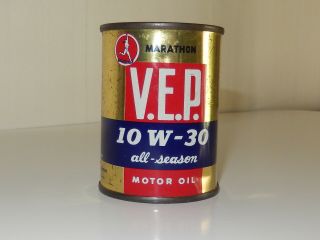 Vintage Marathon V.  E.  P Motor Oil Can Bank